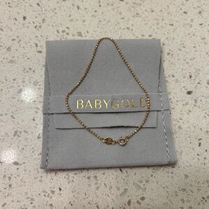 BabyGold 14k solid gold disco ball bracelet
